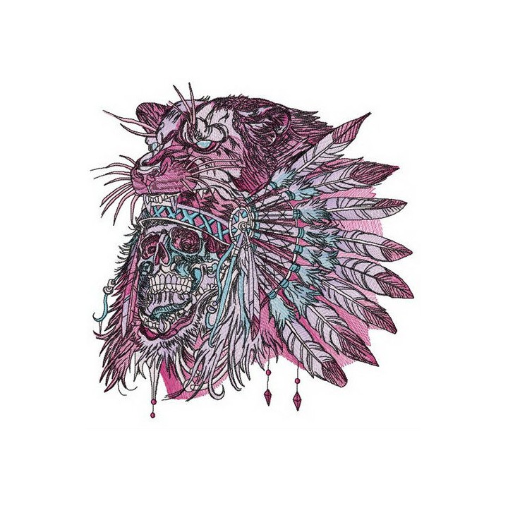 Native American warrior embroidery design - Embroidery Design