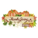 Thanksgiving Day decoration embroidery design featuring autumn motifs for festive stitching projects.