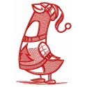Pigeon's Christmas Eve embroidery design featuring a charming bird motif, perfect for holiday stitching projects.
