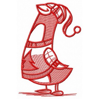 Pigeon's Christmas Eve embroidery design - Embroidery Design