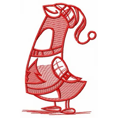 Pigeon's Christmas Eve embroidery design featuring a charming bird motif, perfect for holiday stitching projects.