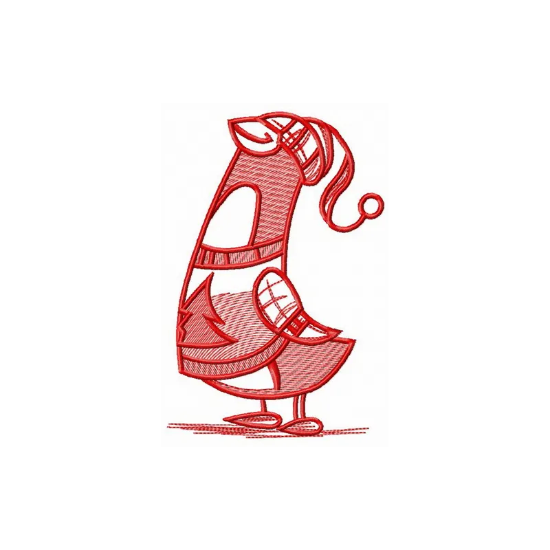 Pigeon's Christmas Eve embroidery design featuring a charming bird motif, perfect for holiday stitching projects.