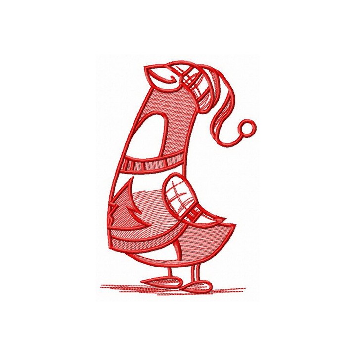 Pigeon's Christmas Eve embroidery design - Embroidery Design