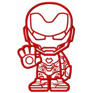 Stubborn Iron Man embroidery design - Embroidery Design