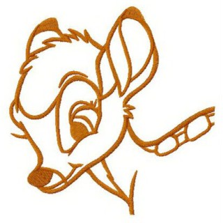 Trustful Bambi embroidery design - Embroidery Design