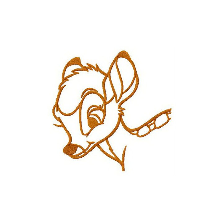 Trustful Bambi embroidery design - Embroidery Design