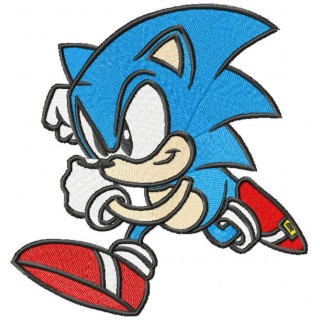 Running Sonic the Hedgehog embroidery design - Embroidery Design