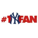 New York Yankees fan embroidery design featuring the iconic logo, ideal for stitching on caps and t-shirts.