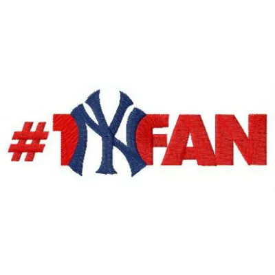 New York Yankees fan embroidery design featuring the iconic logo, ideal for stitching on caps and t-shirts.
