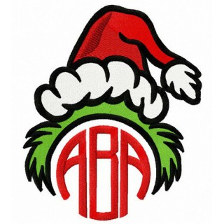 Grinch ABA embroidery design - Embroidery Design