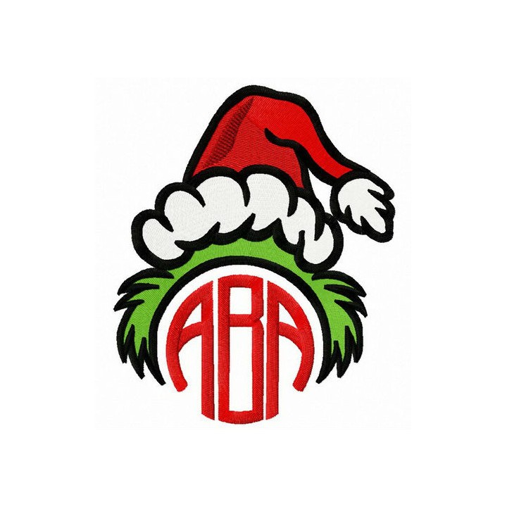 Grinch ABA embroidery design - Embroidery Design