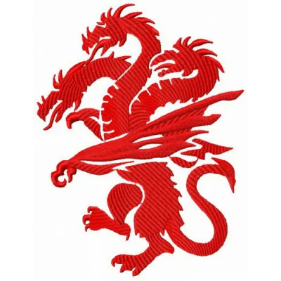 Targaryen's dragon embroidery design featuring intricate details, perfect for Game of Thrones themed projects.