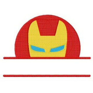 Iron Man monogram embroidery design - Embroidery Design