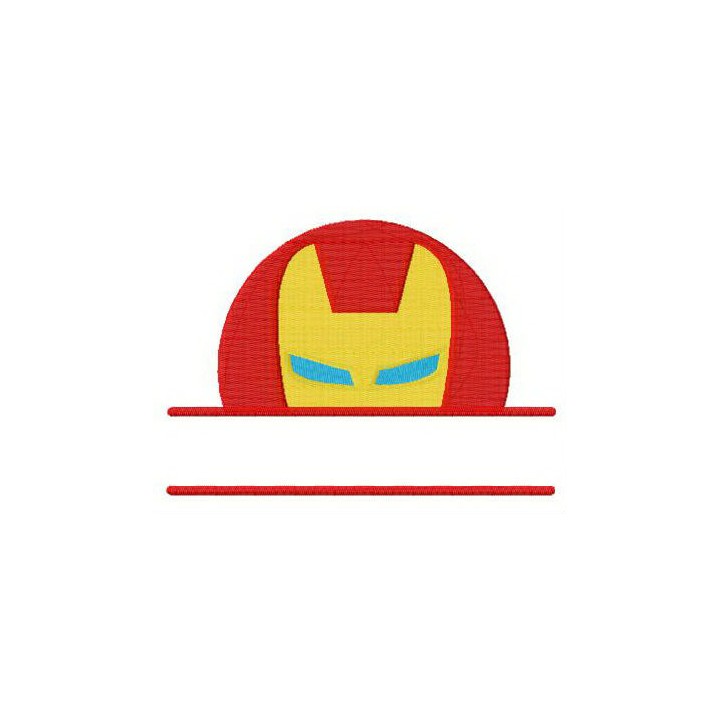Iron Man monogram embroidery design - Embroidery Design