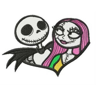 Sally in love with Jack embroidery design - Embroidery Design