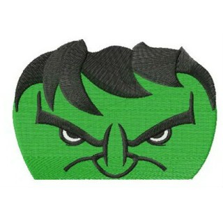 Angry hulk's face embroidery design - Embroidery Design