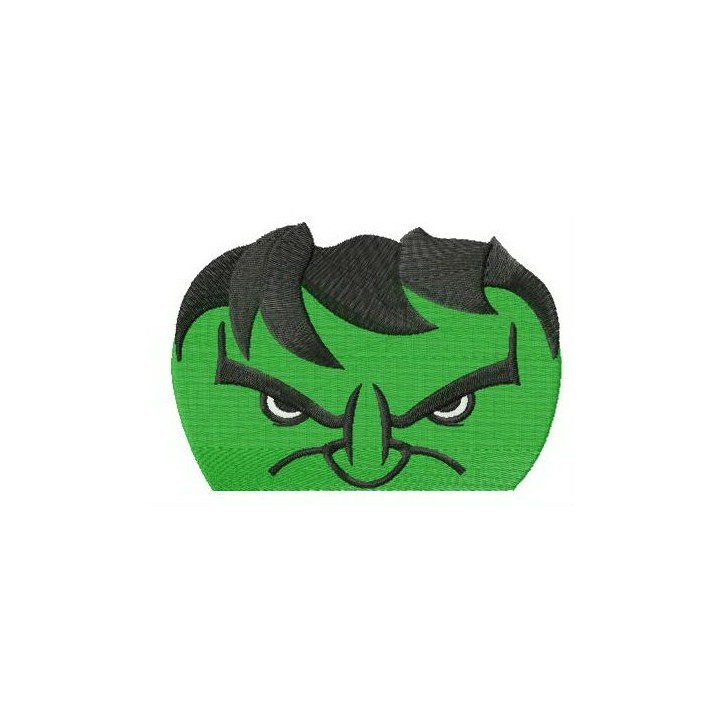 Angry hulk's face embroidery design - Embroidery Design