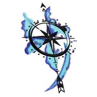 Compass spirit embroidery design - Embroidery Design
