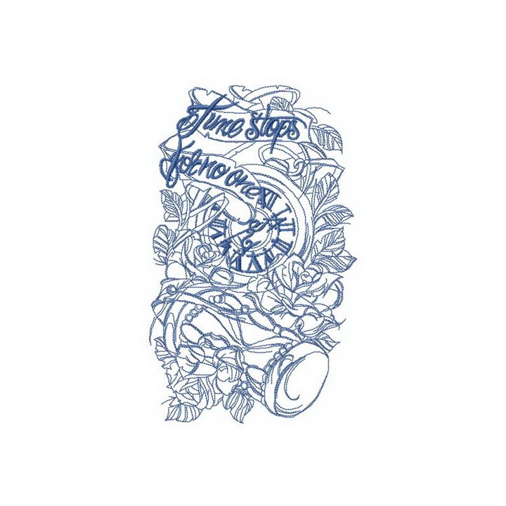 Time stops for no one embroidery design - Embroidery Design