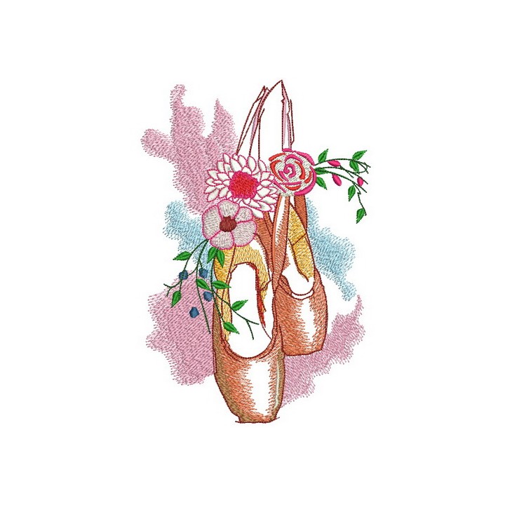 Spring composition with pointes embroidery design - Embroidery Design