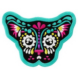 Decorated small dog muzzle embroidery design - Embroidery Design