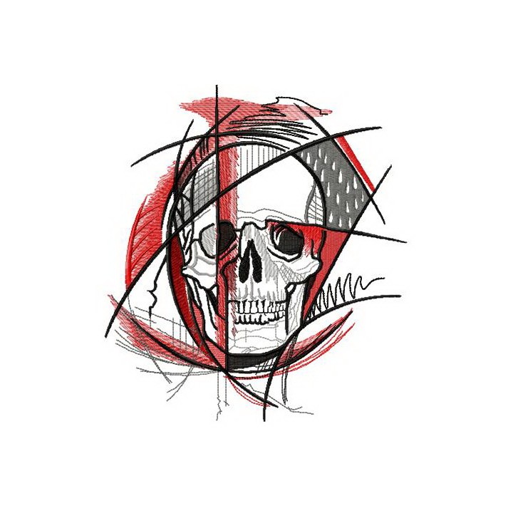 Geometry of death embroidery design - Embroidery Design