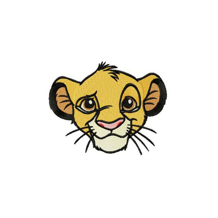 Young Simba muzzle embroidery design - Embroidery Design
