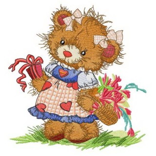 Visiting granny embroidery design - Embroidery Design