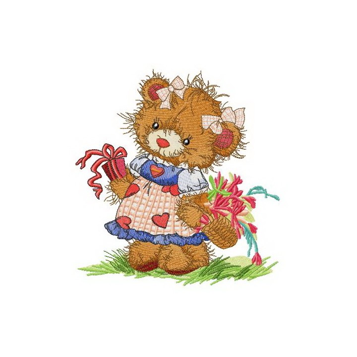 Visiting granny embroidery design - Embroidery Design