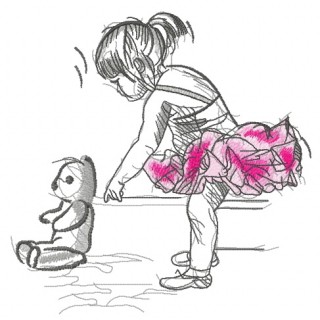 Wait for me here embroidery design - Embroidery Design