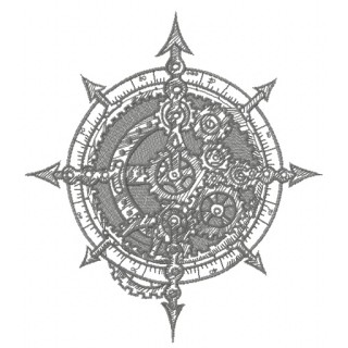 Arrows and gears embroidery design - Embroidery Design