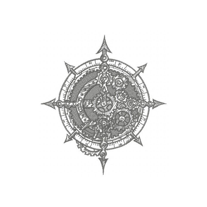 Arrows and gears embroidery design - Embroidery Design