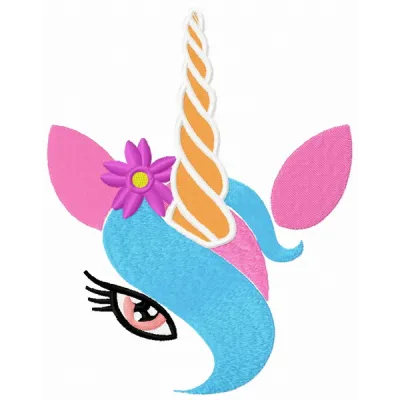 Coquette unicorn embroidery design showcasing a whimsical unicorn motif for creative stitching projects.