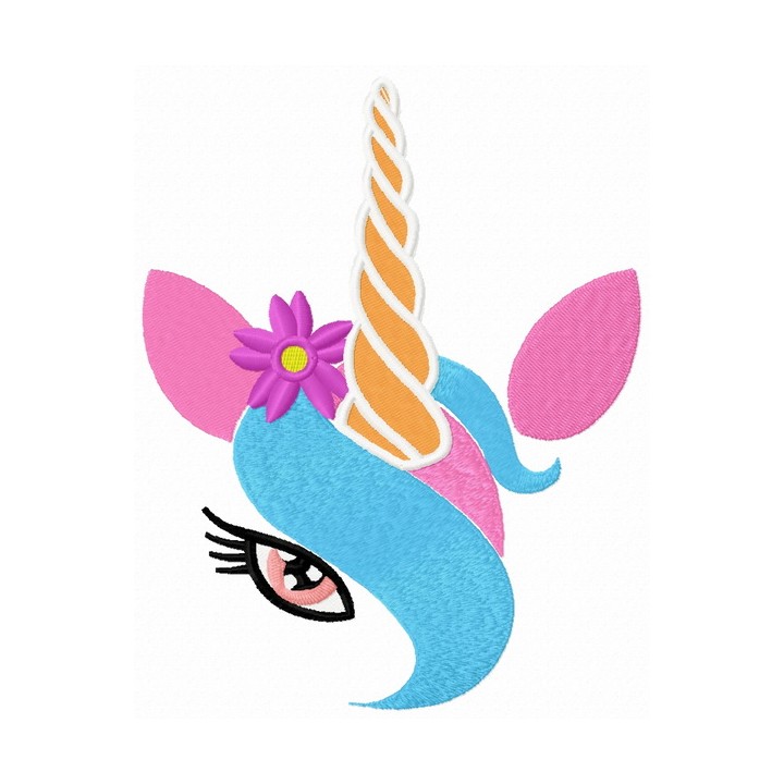 Coquette unicorn embroidery design - Embroidery Design
