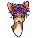 Preview of Deer's summer time embroidery design featuring a charming woodland animal motif for stitching.