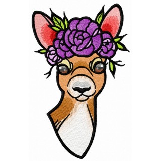 Deer's summer time embroidery design - Embroidery Design