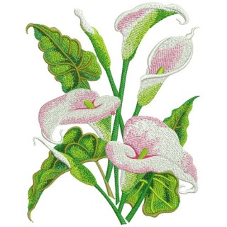 Bouquet of calla lilies embroidery design - Embroidery Design