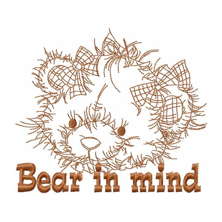 Bear in mind embroidery design - Embroidery Design