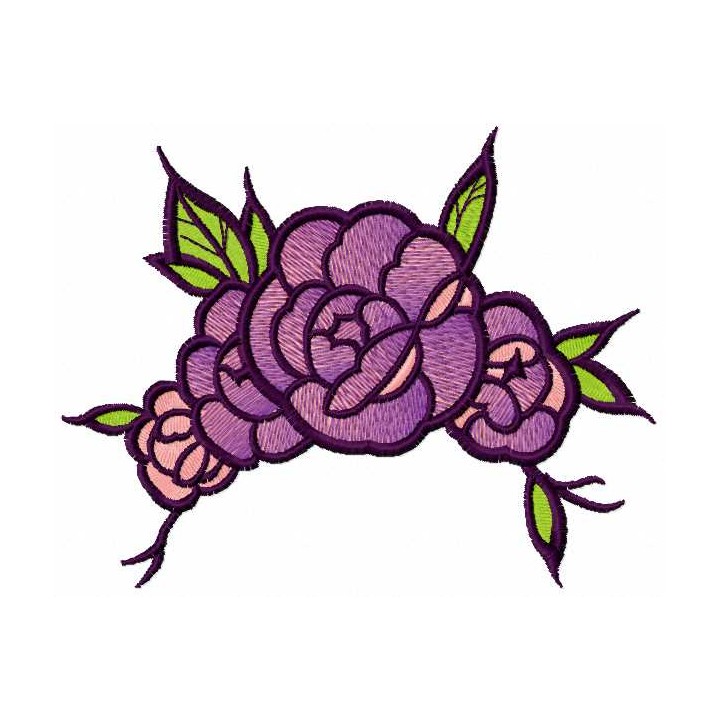 Violet flower 43 embroidery design - Embroidery Design