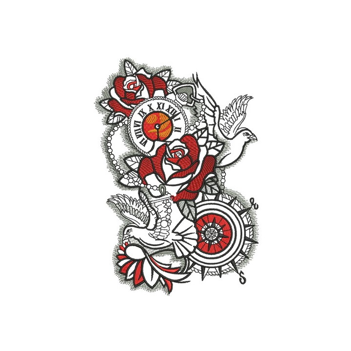 Wedding composition embroidery design - Embroidery Design