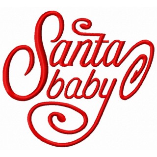 Santa baby embroidery design - Embroidery Design