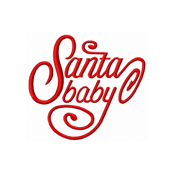Santa baby embroidery design - Embroidery Design