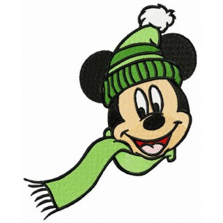 Knitted winter set for Mickey embroidery design - Embroidery Design
