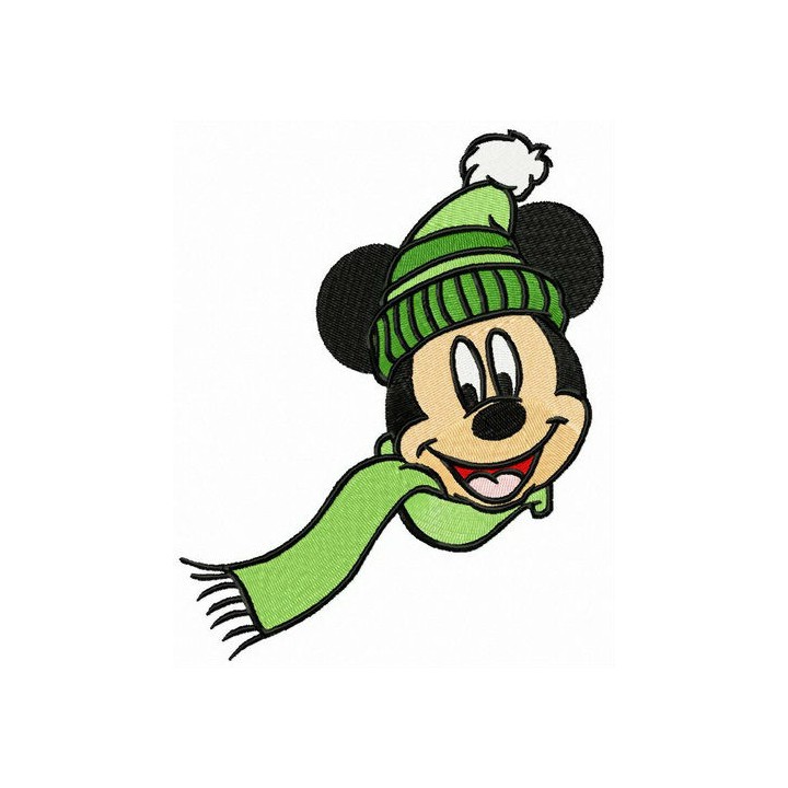 Knitted winter set for Mickey embroidery design - Embroidery Design