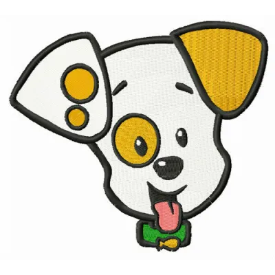 Bubble Puppy muzzle embroidery design showcasing a fun and playful motif for stitching on kids' apparel or accessories.