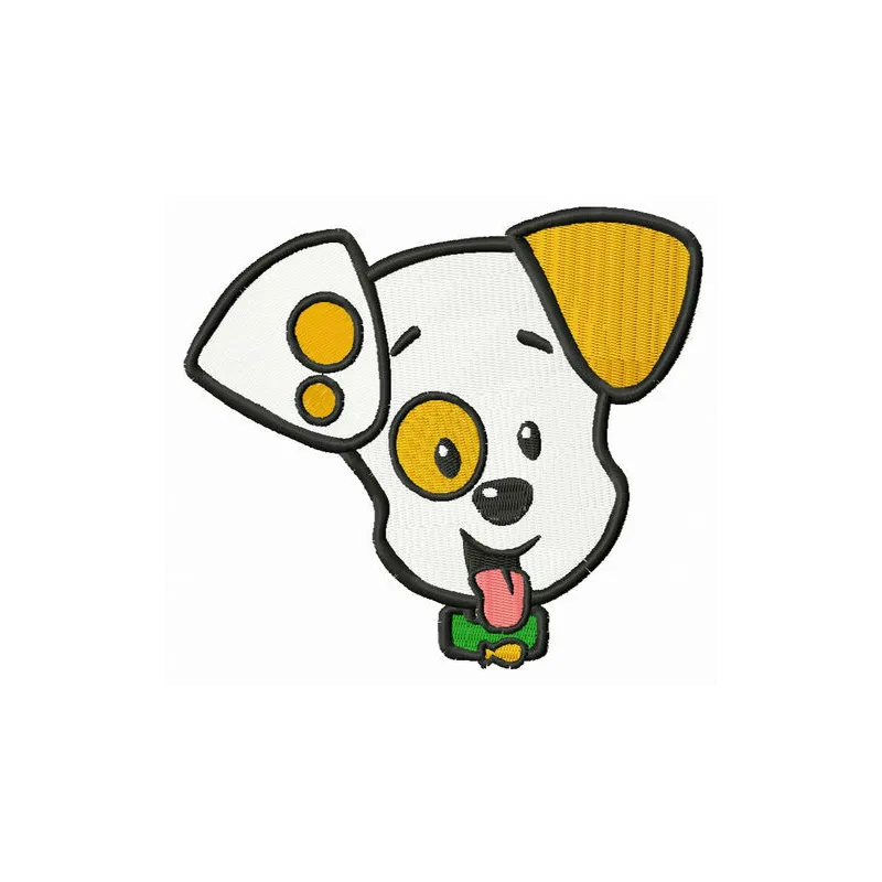 Bubble Puppy muzzle embroidery design showcasing a fun and playful motif for stitching on kids' apparel or accessories.