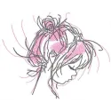 Sad baby girl embroidery design showcasing a charming stitched motif for women's apparel and accessories.