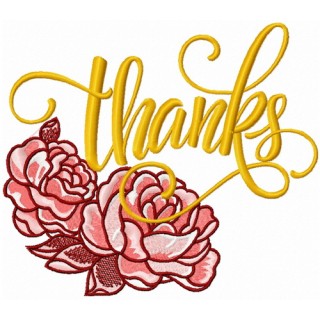 Thanks for roses embroidery design - Embroidery Design
