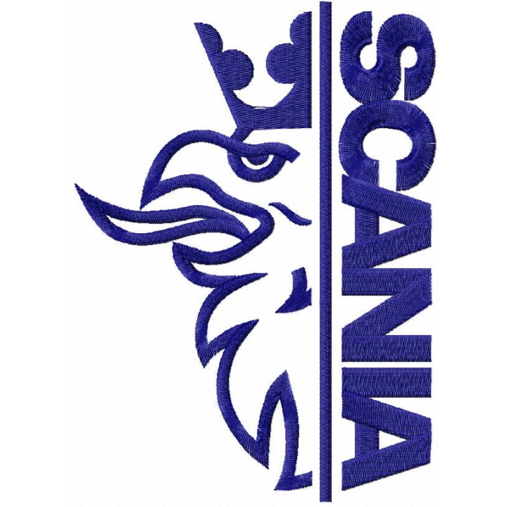 Scania one color logo embroidery design - Embroidery Design