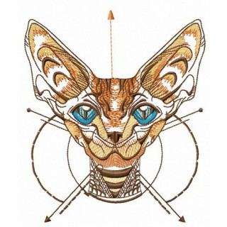 Peterbald muzzle embroidery design - Embroidery Design